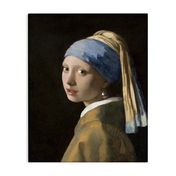Stupell Industries Traditional Vermeer Girl With A Pearl Earring Classical Portrait Canvas Art, 16 x 20, by Johannes Vermeer