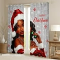 thumbnail image 2 of Homewish Merry Christmas Blackout Curtains Set of 2 (52x84 Each) for Female Men Girls,Xmas Festival Window Curtains,Happy New Year Curtains and Drapes,Super Cozy Room Decor, 2 of 6