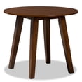 thumbnail image 1 of Baxton Studio Table à Manger Ronde en Bois de 35 Pouces de Large, Finition Noyer Brun Moderne et Contemporain, 1 of 5