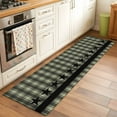 thumbnail image 3 of Runner Rugs 2x6 Ft, Sage Green Black Plaid Non Slip Area Rugs for Kitchen Bedroom Entryway, Vintage Star Buffalo Check Rustic Washable Carpet Runner Rug Floor Mats for Bedroom Home Decor, 3 of 9