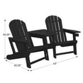 thumbnail image 4 of WestinTrends Azura Outdoor HDPE Adirondack Chairs With Connecting Table Tray (Set of 2), Gray, 4 of 16