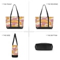 thumbnail image 6 of FORMRS Laptop Tote Bag for Women with 15.6" Computer Compartments Handbag, Purple Retro Rainbow, 6 of 7