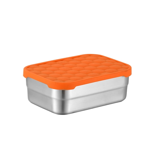 4 Recipientes Herméticos De Acero Inoxidable - Ideales Para Comida, Microondas Y Nevera