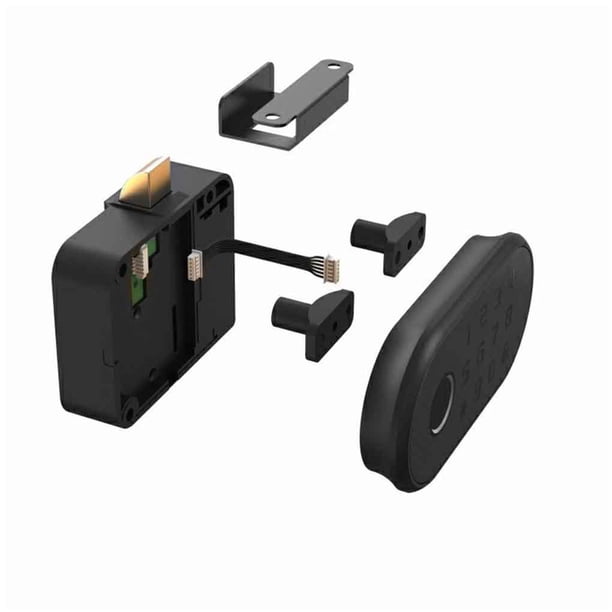 Cerraduras electrónicas Cerradura inteligente Teclado de huellas dactilares Cerrojo Grillete Combinación Código Pestillo Cerrojos Hebilla para la familia y la oficina Eigraketly HA012354-00B