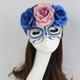 thumbnail image 3 of Señoras Halloween mexicano de Festival de de azúcar con rosa Baoblaze máscara del partido de ojos, 3 of 7