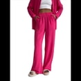 thumbnail image 3 of Conjuntos de 2 Piezas para Mujer: Conjuntos Casuales de Salón, Camisas de Larga con Botones y Pantalones de Pierna Rosa Roja L, 3 of 10