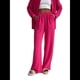 thumbnail image 3 of Conjuntos de 2 Piezas para Mujer: Conjuntos Casuales de Salón, Camisas de Larga con Botones y Pantalones de Pierna Rosa Roja M, 3 of 10