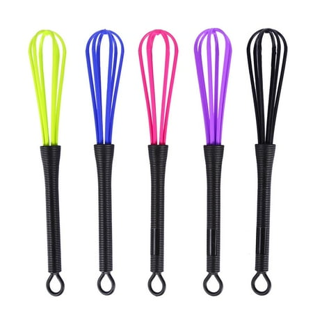 

Brrnoo Plastic Whisk 5PCS Plastic Salon Barber Hairdressing Hair Color Dye Cream Whisk Kitchen Balloon Mixer Tool