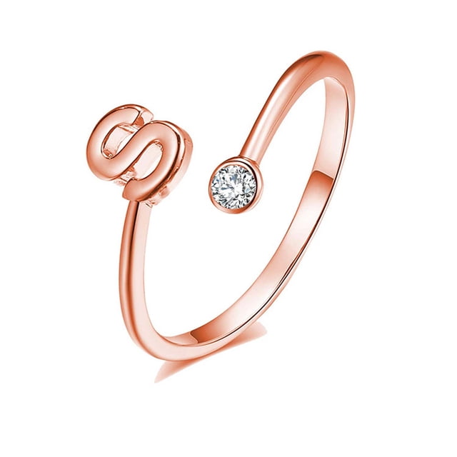Moda 26 anillos de apertura de letras en inglés Zircon Girls Love Retro Jewelry Gift Wmkox8yi sjalhkljlk2742
