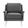thumbnail image 6 of Modway Chesapeake Performance Velvet Armchair in Gold Gray, 6 of 8
