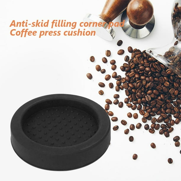 Almohadilla antideslizante para café, alfombrilla de prensa de martillo en polvo de café de silicona negro Ndcxsfigh Libre de BPA