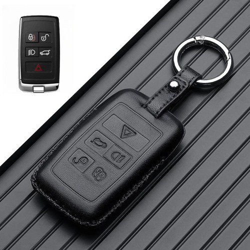 Car Key Fob Cover Case Protector Real Leather Car Key Case Cover For Land Rover Range Rover For Jaguar E-Pace XK