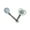 Grey, variant on Personalized Monogram Damask & Stripes 3D Pacifier Clip