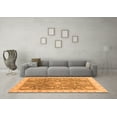 thumbnail image 3 of Ahgly Company Indoor Round Oriental Orange Modern Area Rugs, 4' Round, 3 of 4