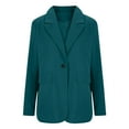 thumbnail image 5 of Bovxnpu Womens Casual Blazer Jacket Business Casual Outfits for Work, Long Sleeve Open Front Work Office Blazer Lapel Button Jacket, Women's Fashion Solid Button Suit Coat Casual Jacket XXXL, 5 of 7