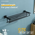 thumbnail image 7 of KOKOSIRI Bath Towel Rack with Double Towel Bars Bathroom Towel Shelf 20 Inch Towel Holder Wall Mounted Stainless Steel Matte Black B6005BK-L20, 7 of 7
