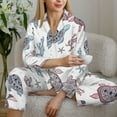 thumbnail image 6 of Pajama Sets for Women 2 Pcs, Tribal style turtle Button Down Long Sleeve Sleepwear Lounge PJ Sets, 6 of 6