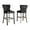 Black Velvet, variant on Rustic Black Velvet Bar Stools with Chrome Handle and Footrest (Set of 2)
