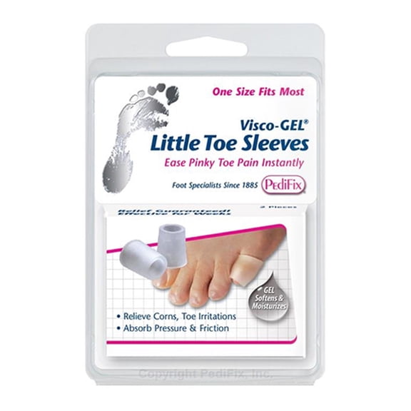 Pedifix Visco Gel Little Toe Sleeves, Instant Pain Relief 2 Count, 1 Ea..