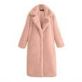 thumbnail image 5 of Trench Coat Women Winter Clothing for Women Women's Long Teddy Down Coat Winter Warm Puffy Jacket Fluffy Women's Coat Jackets Long Sleeve Casual Long Warm Plush Coats, 5 of 5