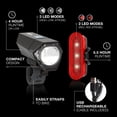 thumbnail image 2 of Luz de bicicleta Energizer X400 recargable IPX4 resistente al agua, 2 of 8