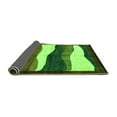 thumbnail image 2 of Ahgly Company Indoor Rectangle Oriental Green Modern Area Rugs, 2' x 5', 2 of 4