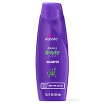 Aussie Miracle Waves Anti-Frizz Hemp Paraben-Free Shampoo, 12.1 fl oz