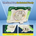 thumbnail image 3 of 3in1 Rotating Stand Case for iPad Pro 11 inch 4th/3rd/2nd Gen (2022/2021/2020) with Hand/Shoulder Strap, Shockproof Rugged, Green, 3 of 7