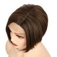 thumbnail image 5 of OneDor 8 Inch Angled Layers Lace Front Wig Relaxed Straight Bob wig (Medium Brown Evenly Blended with Warm Medium Brown-RL6/8) …, 5 of 7
