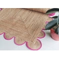 thumbnail image 6 of Chouhan Rugs Natural Jute Pink Scalloped Rug Bohemian Rug Decor Rug Handwoven Rug Custom Rug Decorative Rug, 6 of 6