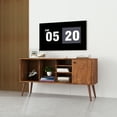 thumbnail image 3 of Walnut Brown Living Room TV Stand with 1 Storage Drawer and 3 Shelves Cabinet, 3 of 10