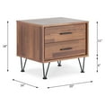 thumbnail image 7 of ACME Deoss Nightstand with 2 Drawers in Walnut, 7 of 7