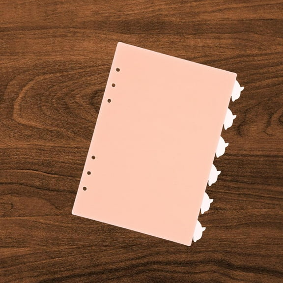 OUNONA Tabs Binder Dividers for Notebook Organization with PP Material 6 Holes A5