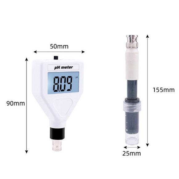 Digital PH Tester Meter -Acidity Meter PH Tester Soil Meter Tester with White Backlight fmk5720