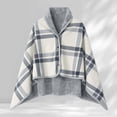 thumbnail image 2 of Wearable Blanket, Audhol Women's Winter Coral Fleece Double Layer Multifunctional Outdoor Cold Proof and Warm Plaid Blanket Home Shawl Lap Blanket Grey, A, 2 of 3