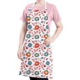 thumbnail image 5 of Pioneer Flower Floral Print Pattern Apron for Women and Men, Cotton Linen Waterproof with Pockets, Adjustable, 33x27 Inch for Kitchen, Gardening, BBQ, Salon, 5 of 6