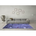thumbnail image 3 of Ahgly Company Machine Washable Indoor Rectangle Abstract Blue Modern Area Rugs, 7' x 9', 3 of 4