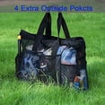 thumbnail image 5 of Extra Large Beach Bag Mesh Tote with Zipper and Pockets Ideal for Your Family Cruise/Beach Vacation Essentials | Extra Large, with Zipper, and Pockets, 5 of 8