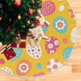 thumbnail image 5 of FMSHPON Easter Tree Skirt Colorful Eggs Bunny Xmas Christmas Tree Skirt Stand Mat for Holiday Party Decoration Indoor Outdoor 48 inches, 5 of 6