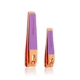 thumbnail image 2 of Almost Famous - Clip It Rose Gold Nail Clipper Duo - Rose Gold / Purple, 2 of 5