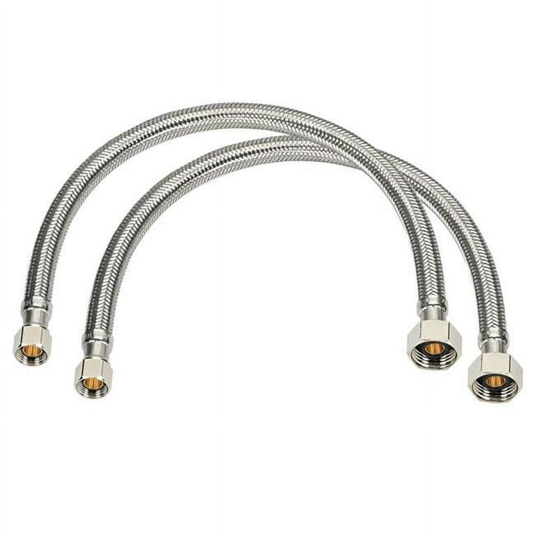 Homewerks Worldwide 3/8-in Compression 16-in Braided Stainless Steel Faucet Supply Line Homewerks Worldwide 3/8-in Compression 16-in Braided Stainless Steel Faucet Supply Line