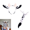 thumbnail image 6 of TUWAFE 2026 New 2Pcs Creative Woman Cow Ear Hairband with Long Tail Set for Taking Photo Headbands Cartoon Carnivals Cosplay Hair Hoop Cow Costume Accessories, 6 of 7