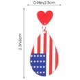 thumbnail image 2 of SWETRACE 2Pairs Dangle Drop Earrings for Women American Independence Day Theme in Assorted Colors, 2 of 8