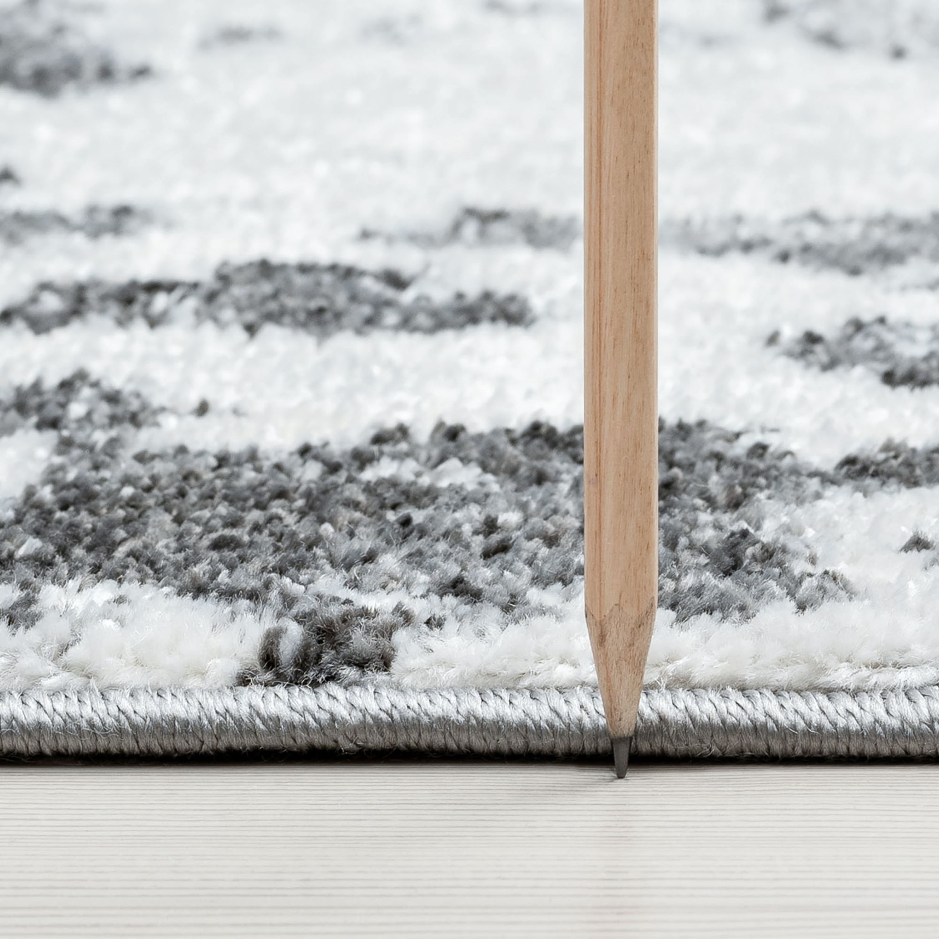 Contemporary 5x8 Area Rug (5'3'' x 7'3'') Abstract Gray, Gray Living Room Easy to Clean