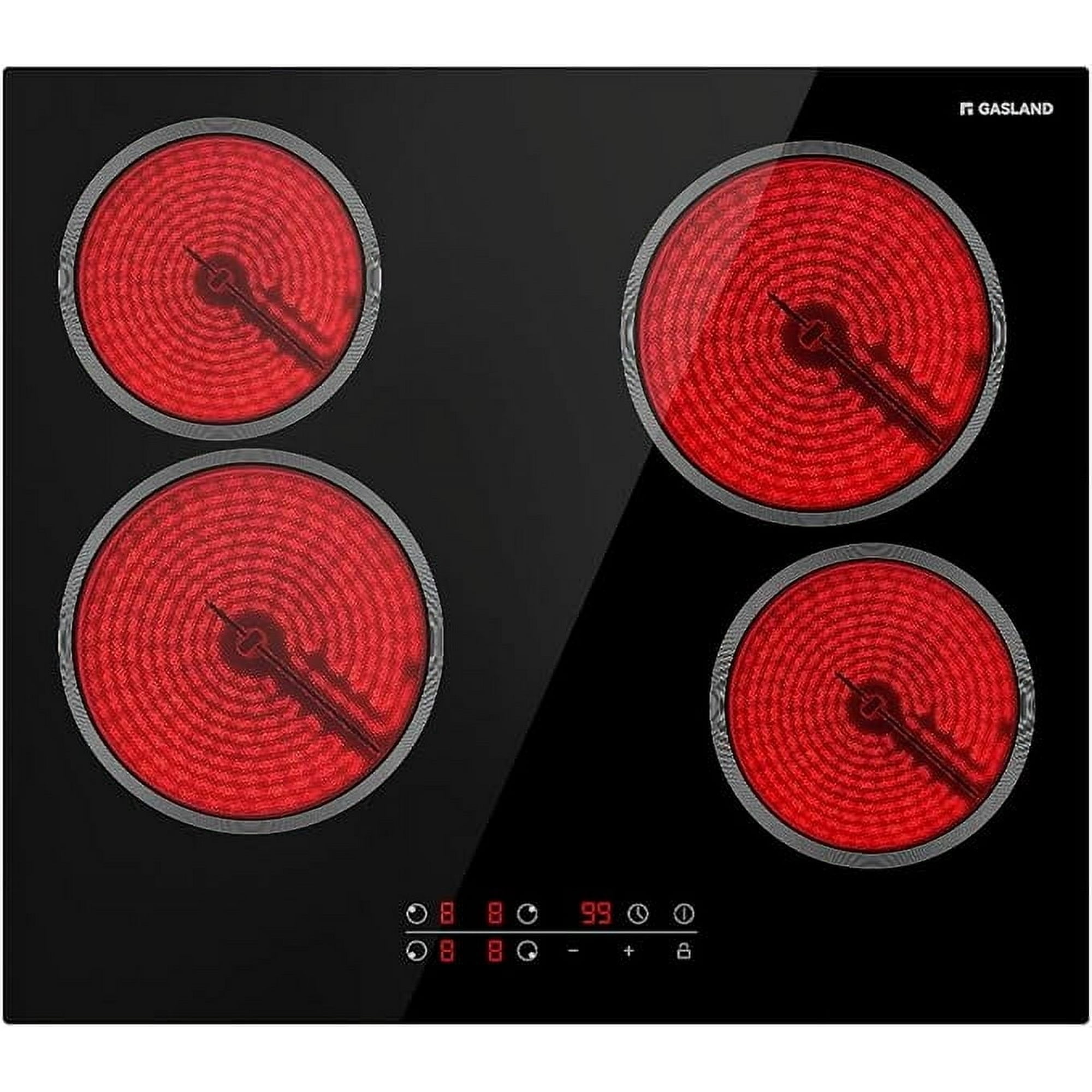 GASLAND 24'' Built-in Electric Cooktop, 4 Burners Ceramic Glass Ceramic Stove Top, 240V