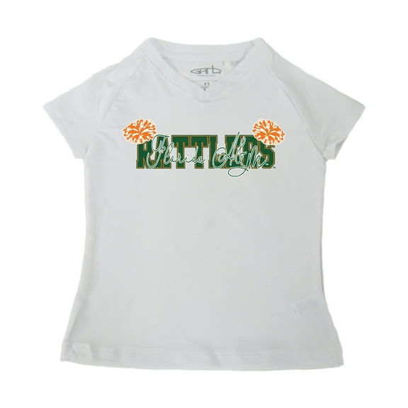 Girls Toddler Garb  White Florida A&M Rattlers Brittany V-Neck T-Shirt