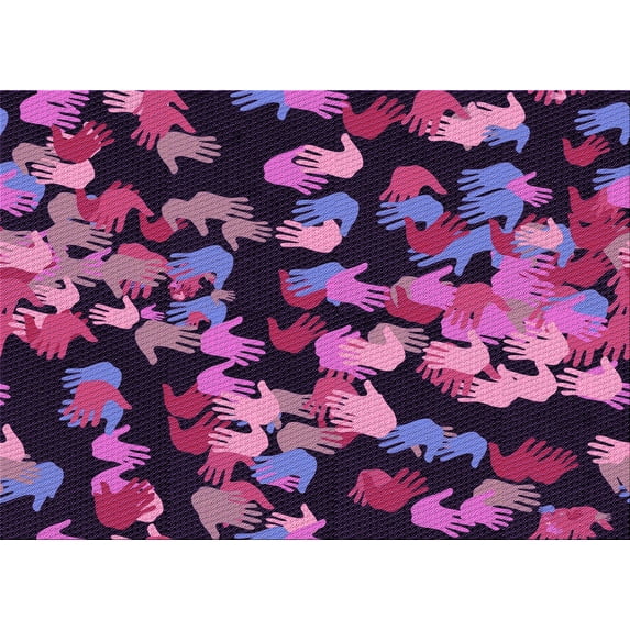 Ahgly Company Indoor Rectangle Patterned Plum Velvet Purple Area Rugs, 2' x 4'