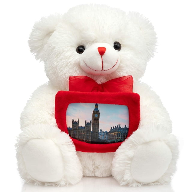 Peluche con forma de oso de peluche HollyHome con marco para fotos