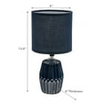 thumbnail image 3 of Maison Concepts Ceramic Table Lamp With Shade Meridian Navy Blue (Blue) 6" X 6" X 12.6", 3 of 3