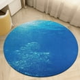 thumbnail image 4 of Bright Sunshine Through Deep Blue Sea Soft Bedroom Round Area Rug, Washable Cute Nursery Circle Throw Mat, Non-Slip Contemporary Small Low Pile Floor Carpet for Dorm Bedside, 4 of 6